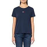 Tommy Hilfiger Womens Embroidered Logo Flag Short Sleeve T-Shirt