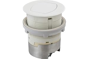 Bryant Electric RCT200W 15A 125V Tamper Resistant Pop-Up Countertop Receptacle Surface Mount, 15 Amp, Powder Coated White