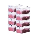 Superio Clear Storage Bins with Lids, 28.5 Quart