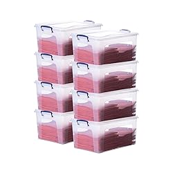 Superio Clear Storage Bins with Lids, 28.5 Quart