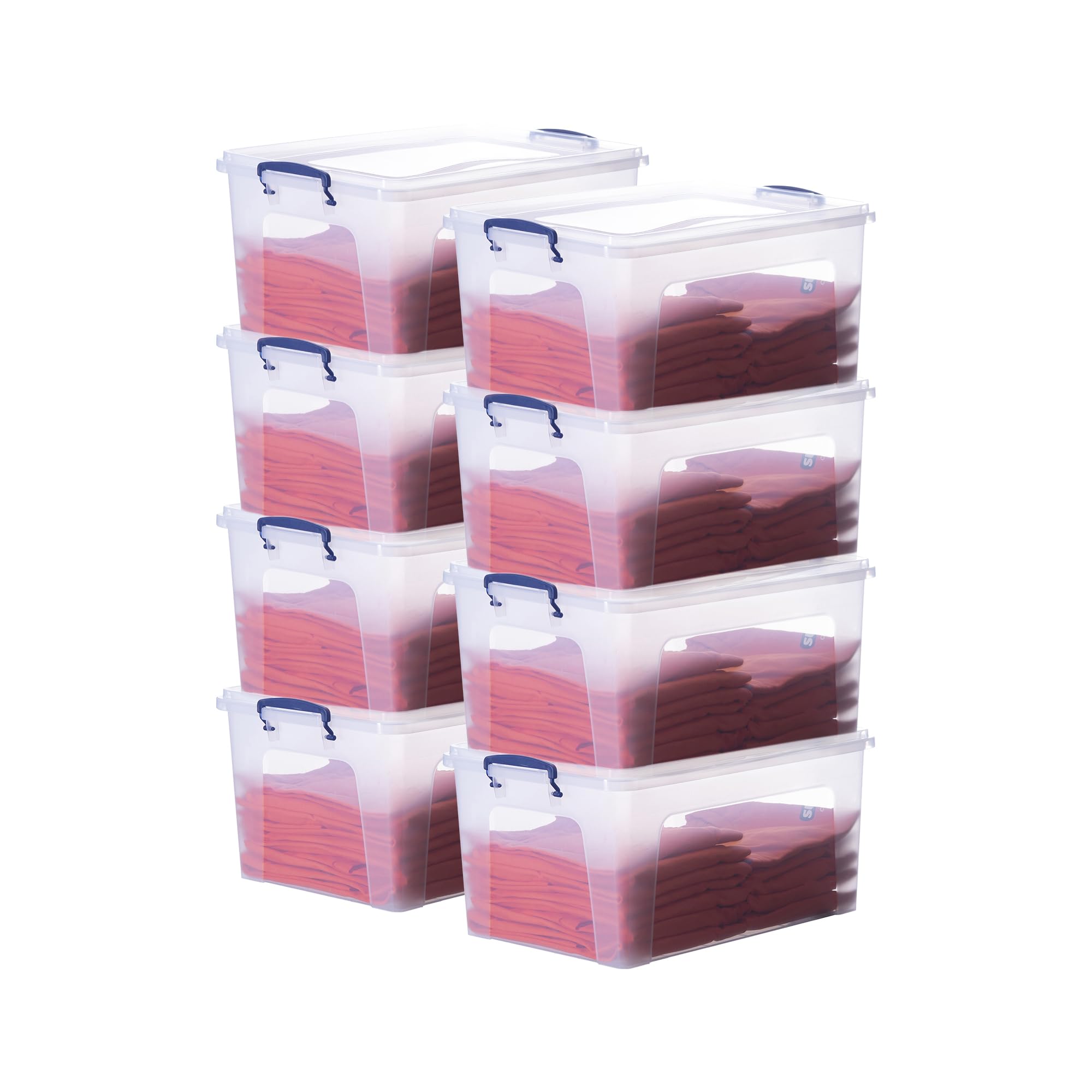 Superio Clear Storage Bins with Lids, 28.5 Quart