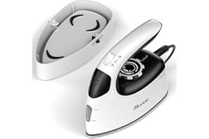 Sundu Small Iron for Clothes with Steam,Travel Iron Portable Non-Stick Soleplate Steamer for Quilting & Sewing,300 Microsteam Holes,90ml Water Tank,Lockable Safety Base