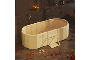 IcyByte 47" Portable Bathtub Insulated Ice Bath Tub for Athletes, Cold Plunge Tub, No Inflation Install Needed, Shower-Compat