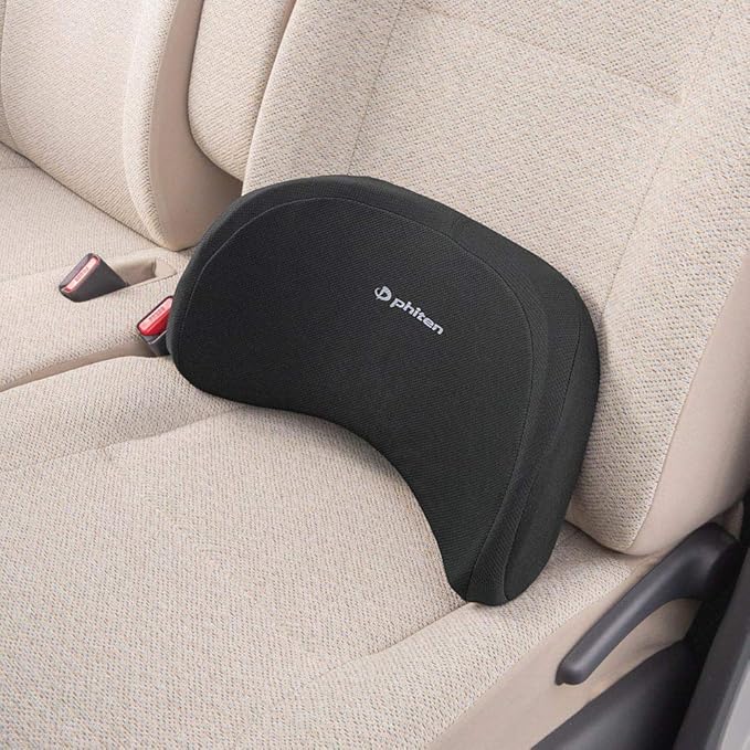Amazon ボンフォーム サポートクッション ファイテン 軽 普通車 腰ホールドタイプ ストッパー付き 低反発ウレタンフォーム アクアチタン 38x18cm ブラック 5815 76bk シートクッション 車 バイク