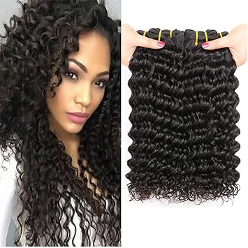 PF Hair 9A Brazilian Deep Wave Hair Bundles 8 10 12 inch 300grams Unprocessed Virgin Human Hair Extensions Locken Echthaar Br