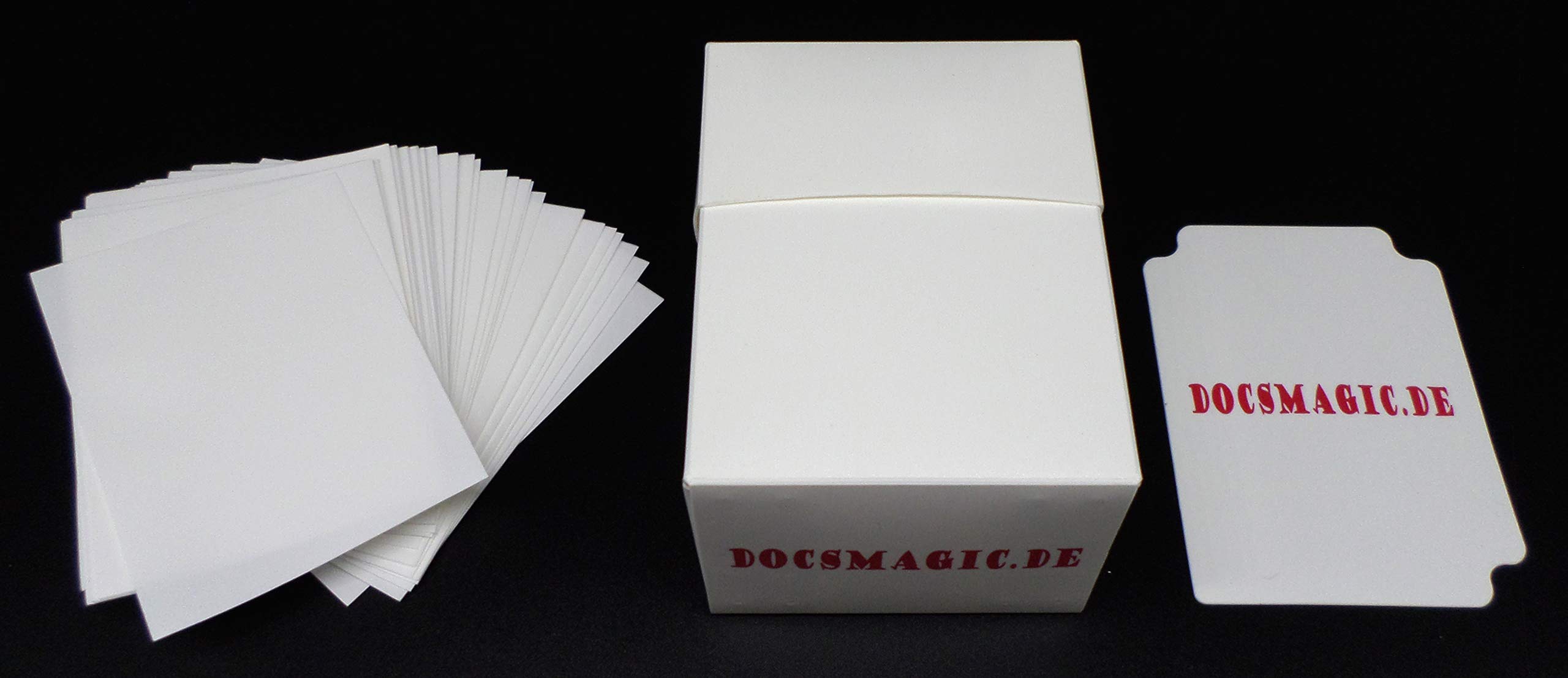 docsmagic.de Deck Box Full + 60 Double Mat White Sleeves Small Size - YGO