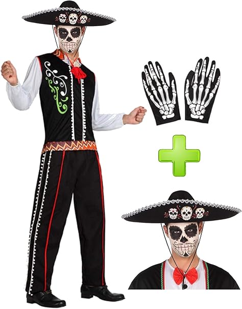 Kostum Catrino Mexikaner Kostume Zu Halloween Amazon De Bekleidung