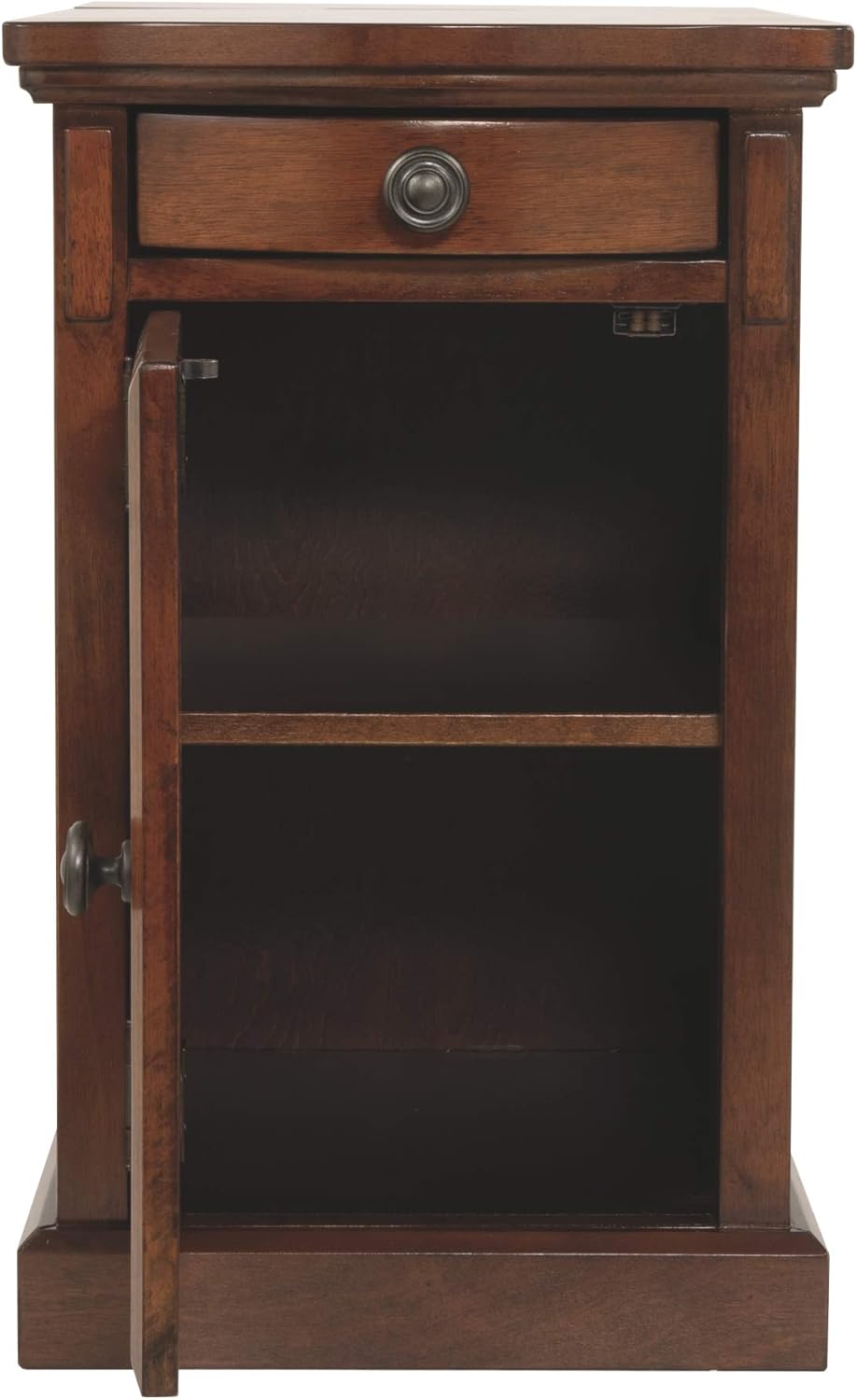 Signature Design by Ashley Laflorn Chairside End Table with USB Ports & Outlets - Medium Brown: Kitchen & Dining