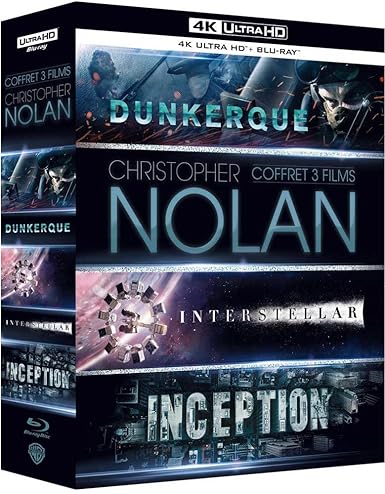 Coffret Christopher Nolan 3 Films : Dunkerque (Dunkirk) / Interstellar / Inception - Blu-Ray 4K   Blu-Ray [4K Ultra HD   Blu-ray   Digital HD]