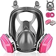 WSYBB Full Face Respirator Mask with Filters 60921 & 2097, Gas Mask Against Dust, Organic Vapor, Paint, Welding, Chemicals, Epoxy Resin, Sanding, Woodworking