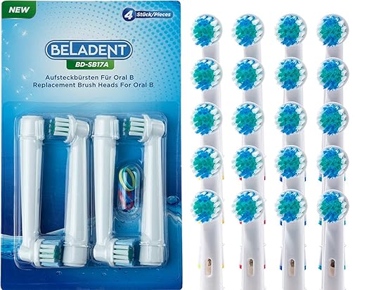 Aufsteckbürsten Aufsätze für Oral B elektrische Zahnbürsten Bürsten Köpfe 20 Stk