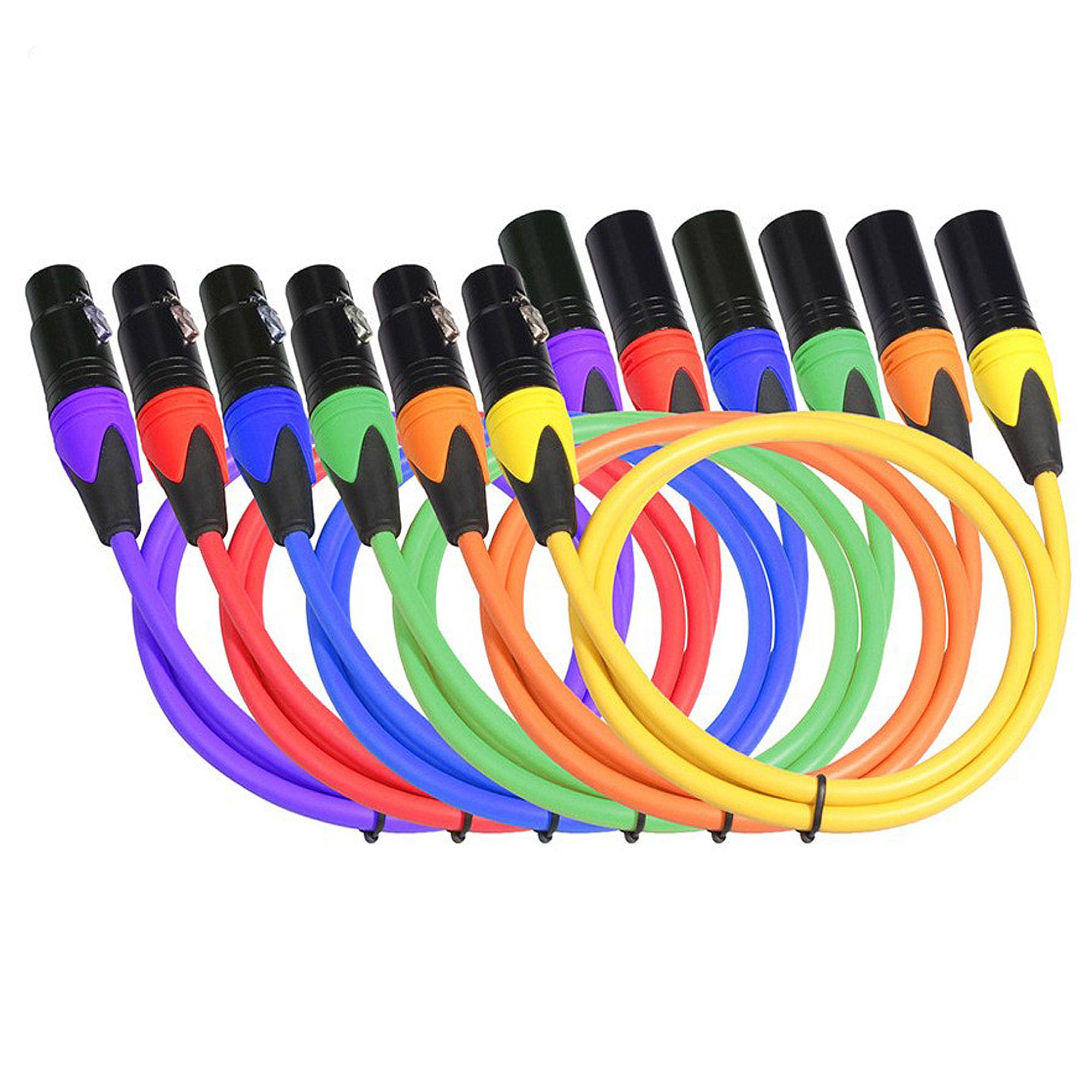 XLR Cable - Male to Female,For microphone,PA,Amplifier, Mixing Desk,Audio interface,instrument,DJ,DMX,powered Speaker System,stage lighting, balanced XLR, mic cable,Nylong Braided/PVC