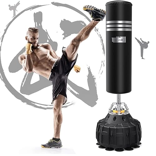 Dripex Foot Punching Bag for Adults, 178 cm Fitness Boxing Sandbag