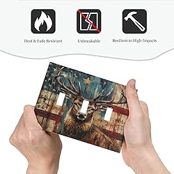 Xuejiaku Light Switch Cover Plate Rustic Elk Deer