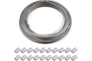 30m x 1.5mm Stainless Steel Wire Rope, Wire Spool Clothes Drying Rack Accessories, Picture Frame Hanging Wire, Photo Rope Str