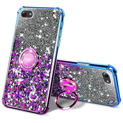 Buy Iphone Se Case Iphone 8 Case Iphone 7 Case Silverback Girls Women Holographic Girly Glitter Case With Kickstand Bling Diamond Ring Stand Slim Shockproof Cover For Apple Iphone 78 Purple