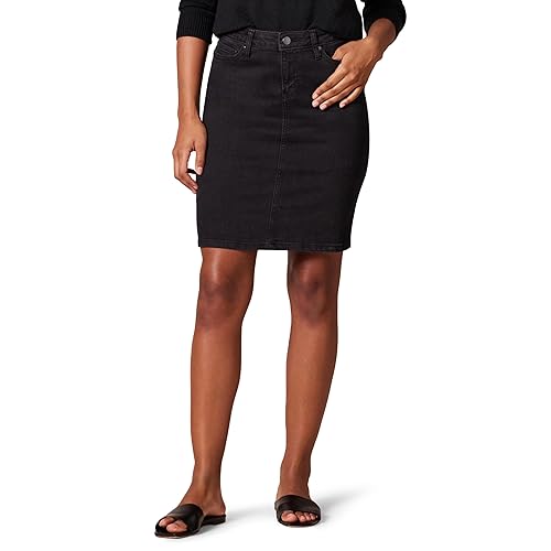 Amazon Essentials Women's Classic 5-Pocket Denim Skirt (Available in Plus Size), Rinse Wash, 40 Plus