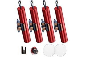 PILISPARK 4 Pack Car Window Breaker and Seatbelt Cutter,Auto Rescue Tool,Safe Hammer Car Window Breaker for Land and Underwater,Window Breaker Tool for New Cars,Emergency Car Kit(Red)