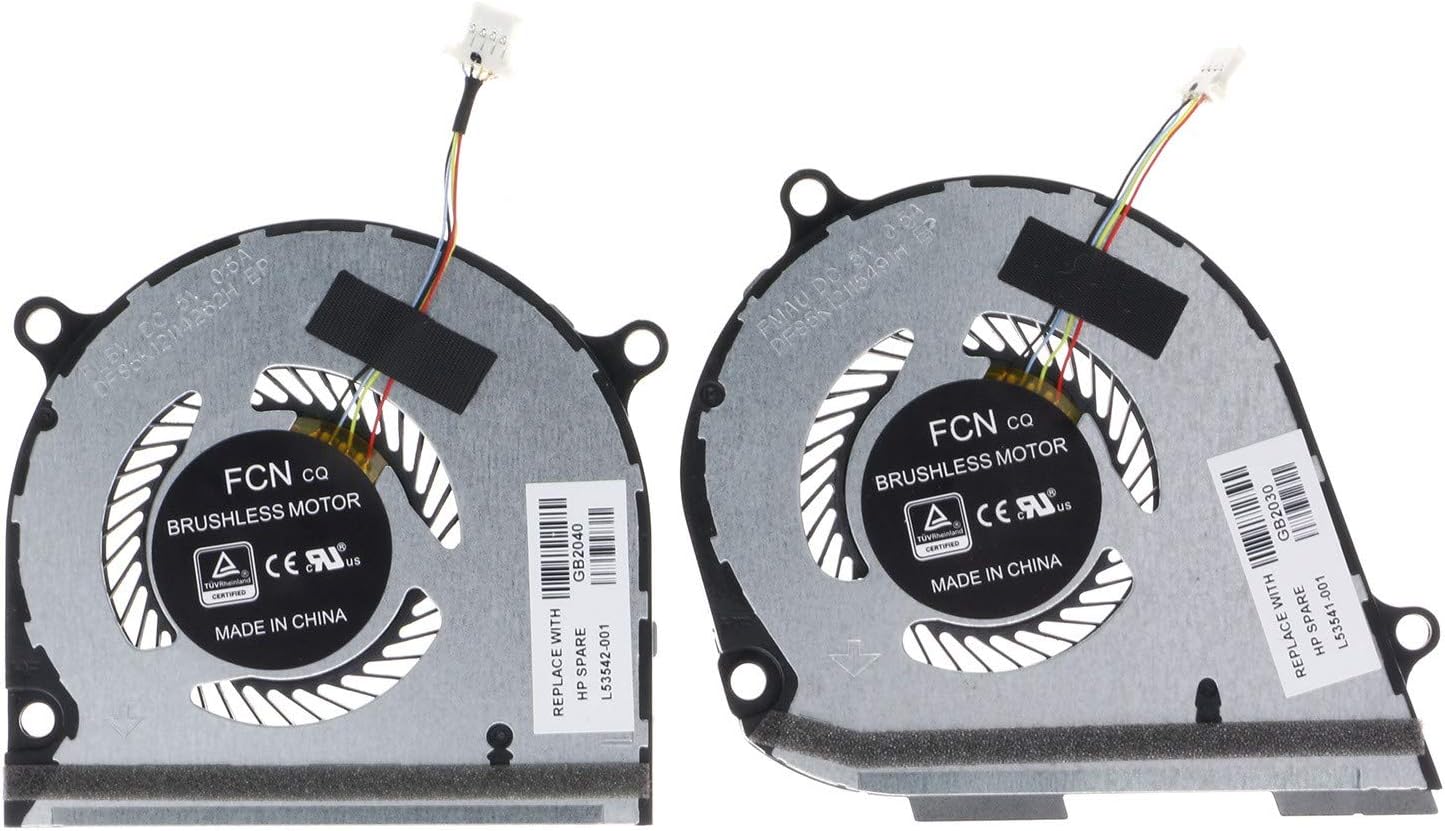 CPU & GPU Cooling Fan for HP Envy X360 15-DS 15-DR 15M-DS 15M-DS0011DX L53542-001 L53541-001 L53867-001