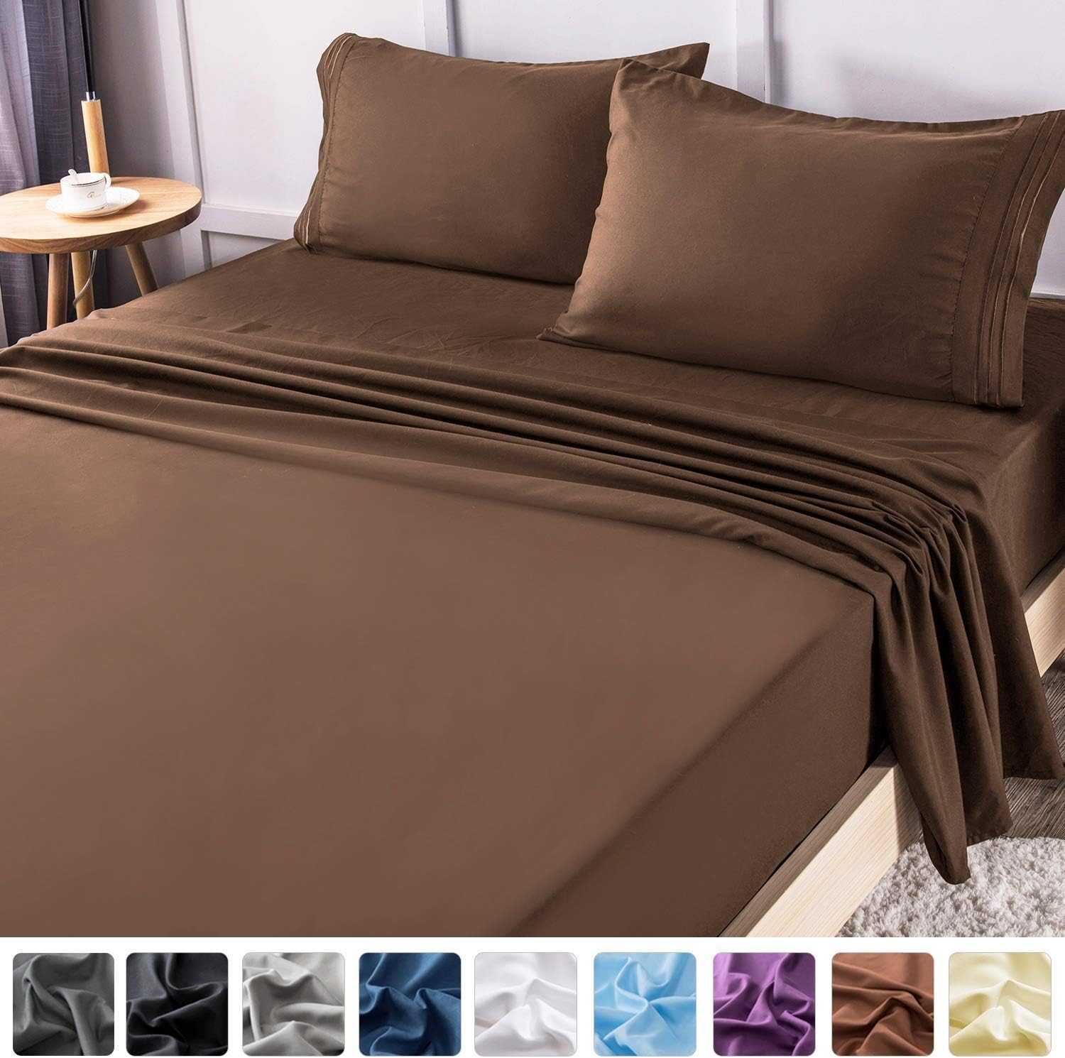 LIANLAM Twin XL Bed Sheets Set Super Soft Brushed