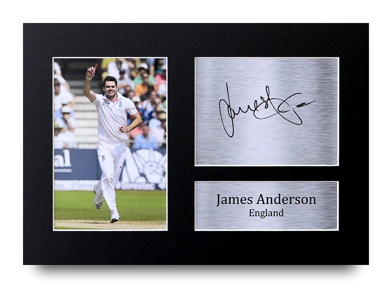 HWC Trading James Anderson Signed A4 Printed Autograph England Cricket Photo Display
