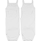 ToBeInStyle Baby Girls' 4 Pack Overall One-Piece Bodysuit