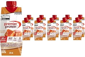 Premier Protein Shake, Caramel, 30g Protein, 1g Sugar, 11 fl oz (Pack of 10)