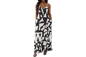 vunahzma Womens Casual Fashion Sleeveless Plus Size Loose Long Sexy Maxi Dress with Pockets