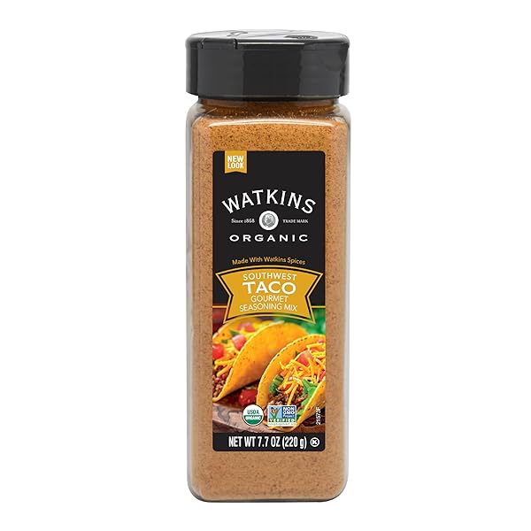 WATKINS ORGANIC TACO SEASONING, 7.7 OZ, 1-PACK