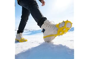 Non-Slip Gripper Spikes, Shoe Spikes for Snow Shoes, Ice Traction Cleats Walk Traction Cleat Ice Snow Grips, Boot with 5 Stee