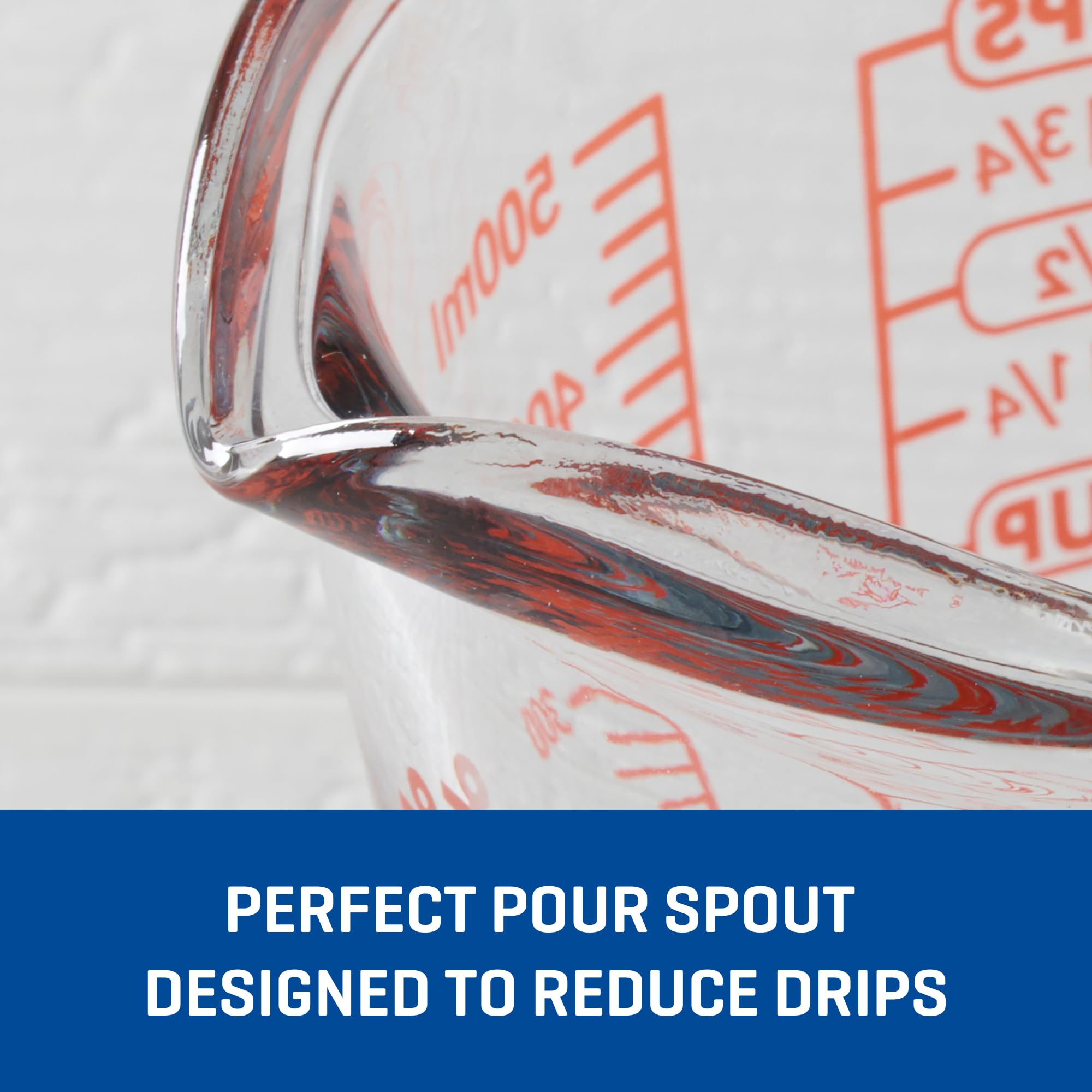 Anchor Hocking Glass Measuring Cups, 4 Piece Set (5 Ounce, 1 Cup, 2 Cup, 4 Cup liquid measuring cups)