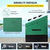 VEVOR 230 Gallon Outdoor Storage Box Deck Garden Poolside Waterproof Green Black view 4