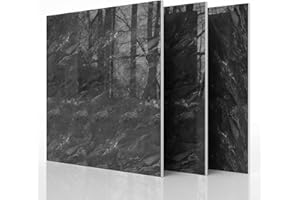 NAEIRON 10-Pack Peel and Stick Marble Wall Tiles - 12" x 12" (9.68 Sq. Ft.), Charcoal Gray Self-Adhesive PVC Waterproof Shower Panels, Shower Tiles, Peel and Stick Backsplash Tiles for Bathroom & Kitchen