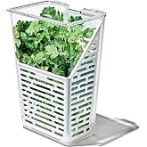 OXO Good Grips Produce Saver - Herb Keeper | Fridge Organizers and Storage, Ventilzation and Water Fill Line for Keeping Herbs Fresh, Ideal for Parsley, Cilantro and Dill