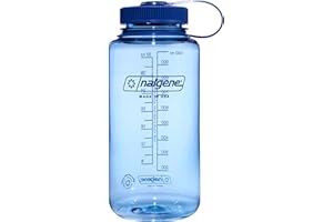 Nalgene Sustain Tritan BPA-Free Water Bottle Made with Material Derived From 50% Plastic Waste (using ISCC certified mass balance), 32 OZ, Wide Mouth