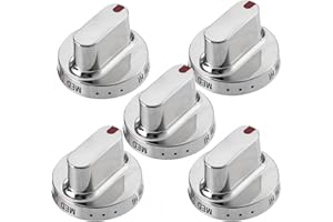 5pcs Upgraded DG64-00472A Stove Knobs Replacement for Samsung Gas Oven Replace DG64-00473A/DG64-00347A/DG64-00347B Compatible