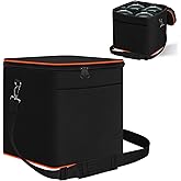 Mini 1LB Propane Tank Storage Bags with Padding, Adjustable Shoulder Strap, Small Camping Fuel ​Cylinder Carry Bag for 4-Pack ​Propane Tanks 16 OZ, Refillable Small Propane Gas Canister Bottle Case