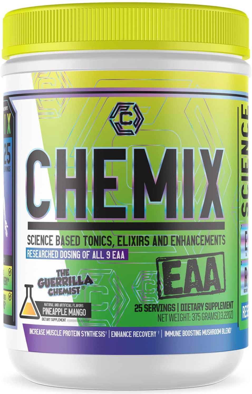 Chemix- EAAs- Essential Amino Acids, All 9 Essential Amino Acids, Clinically Dosed, Improves Recovery, Muscle Recovery, Enhanced Endurance, Energy Booster, Pineapple Mango