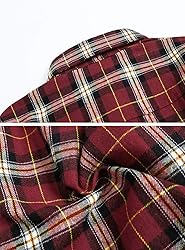 SANGTREE Boys Long Sleeves Flannel Plaid Button