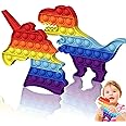 PEWOD Unicorn Dinosaur Pop-its, 2 Pcs Silicone Fidget Toy, Sensory Toy for Autism, Stress Relief Toy, Party Favors, Kid's Easter Gift, 50 x 20 x 30 cm, Silicone, Unisex