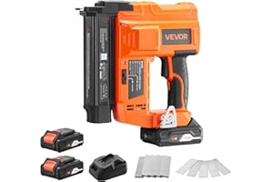 VEVOR 2-in-1 Cordless Brad Nailer, 18 Gauge, 20V Battery Powered Nail Gun and Staple Gun, with 500 pcs Nails, 500 pcs Staples