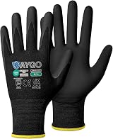 KAYGO Micro Foam Nitrile Coated Work Gloves 3 Pairs Large Navy KG18N
