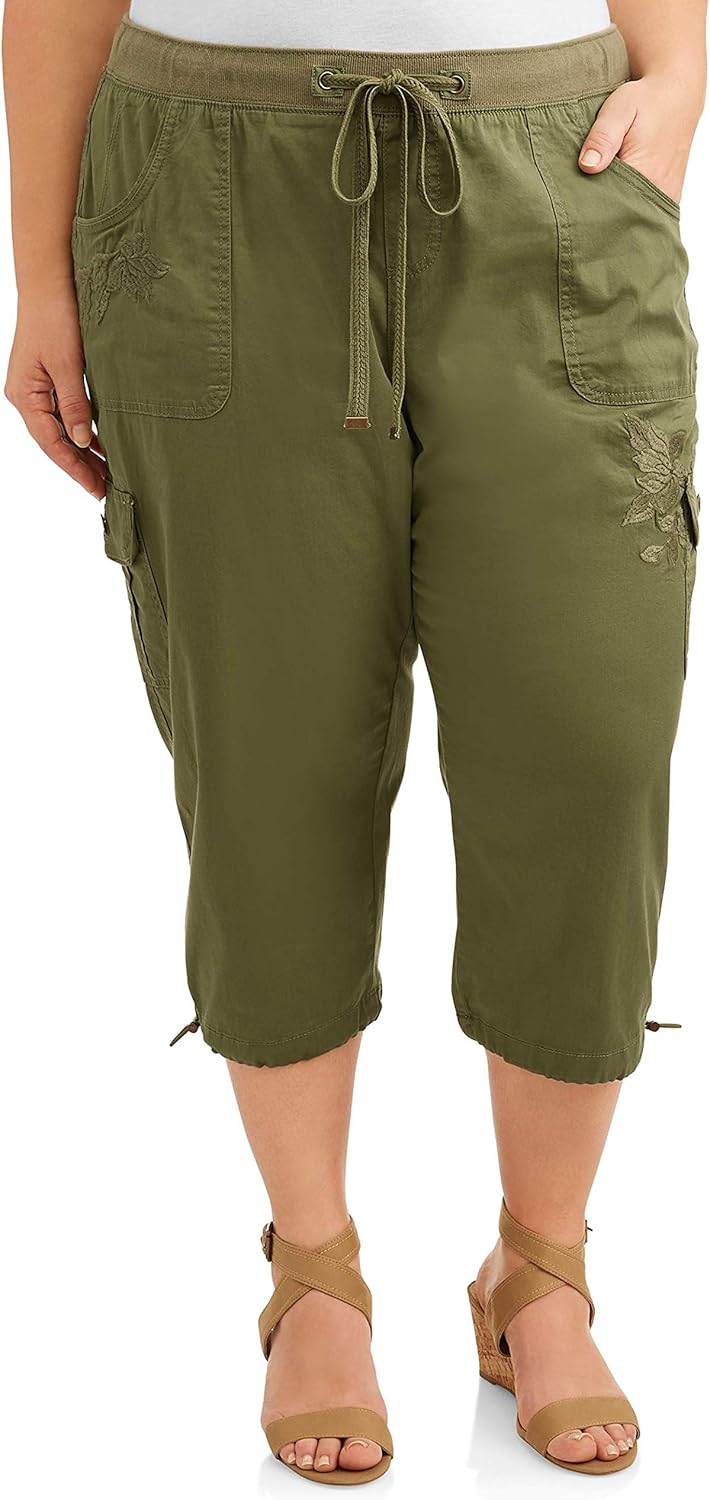 plus size cargo capris