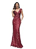 Womens Sequined Long Evening Gown Glamous