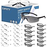 AOOFFIV 24 Pack Bulk Safety Glasses Clear Lens ANSI Z87.1 Safety Glasses for Women Men Eye Protection Glasses with Scratch and Impact Resistant for Construction and Laboratory