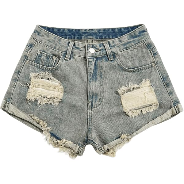 Jeans Shorts Dames SOLY HUX Dames Denim Shorts – Gescheurde Destroyed Jeans Shorts Voor De Zomer (Bermuda) Bermuda Shorts