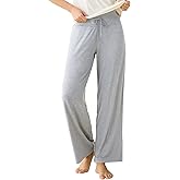 Latuza Women's Soft Viscose Wide Leg Lounge Pants Palazzo Sleep Bottoms