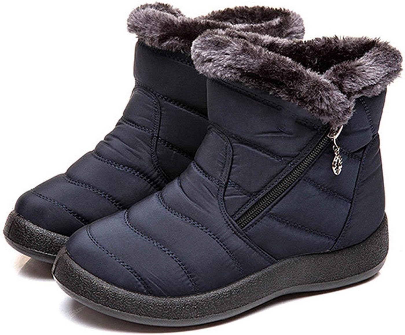 Melancholy Rose Botas de Nieve de Felpa cálidas para Mujer, Botas de Melancholy Rose Botas de Nieve de Felpa cálidas para Mujer, Botas de