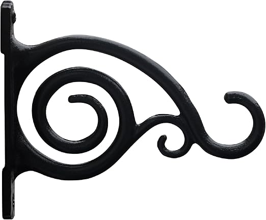 Graybunny Gb 6836a Fancy Curved Hook Black Cast Iron Wall Hooks