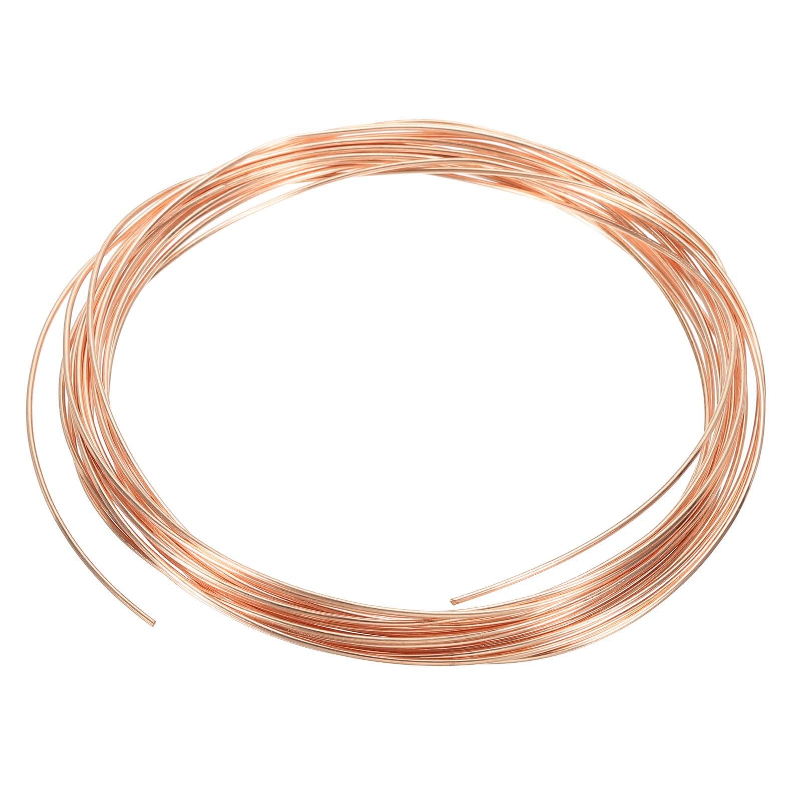 PATIKIL 16.4 Feet Solid Bare Copper Wire,18 Gauge 99.9% Pure Copper Wire 1mm Soft Beading Wire Metal Plant Stem Ties for Jewelry Craft (5m), 2Rolls